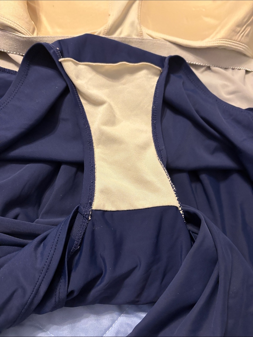 Denim&Co Navy Surplice One-Piece swim dress size 28W - Picture 11 of 11